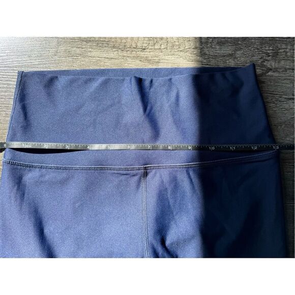 AERIE women’s navy blue with colored stripe accent athletic leggings - Picture 4 of 5